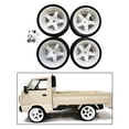 thumbnail image 3 of ZheElen 4 Pcs Pneus en Caoutchouc Drift avec Moyeux de Roue pour WPL D12 RC Trucks Style 4, 3 of 9