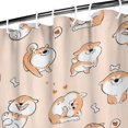 thumbnail image 3 of Shibainu and Love Shower Curtain 36"x72" ,Bathroom Decorative Shower Curtains Set with 12 Hooks,Modern Waterproof Washable Shower Curtain, 3 of 6