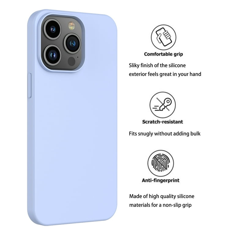 iPhone 15 Pro 5G 6.1 Case, Tiflook Apple iPhone 15 Pro Basic Case  [Frosted] Shockproof Case Liquid Silicone Gel Rubber Soft TPU Anti-slip  Bumper Thin Matte Slim Phone Case Covers ,Purple 