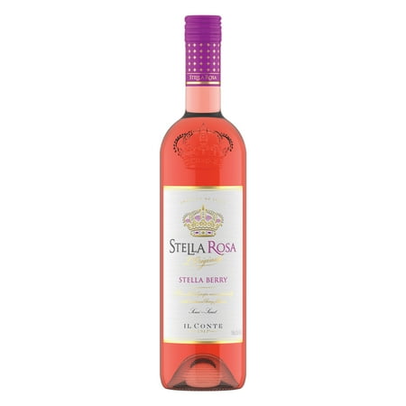 Stella Rosa Berry Semi-Sweet Rose Wine, 750ml Glass Bottle, Piedmont, Italy