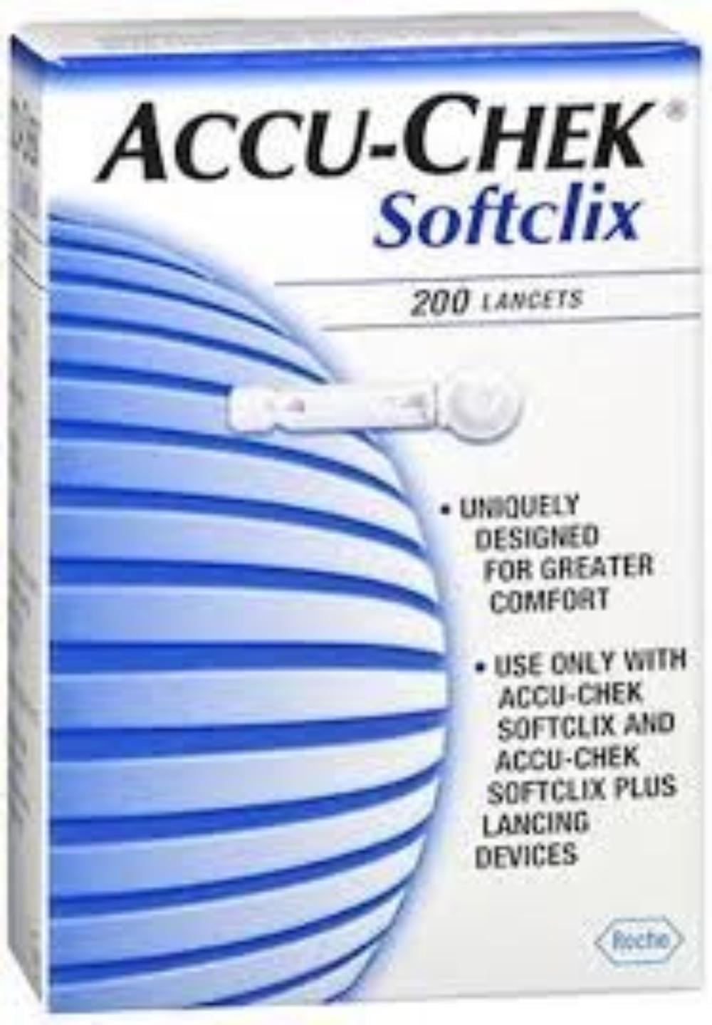 LANCETS SOFTCLIX 100, Individual lancets that fit inside a Softclix lancet device By Accu Chek