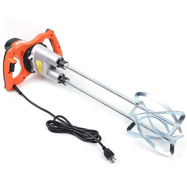 ANQIDI 1600W Double Rod Mixer Double Paddle Electric Concrete Cement