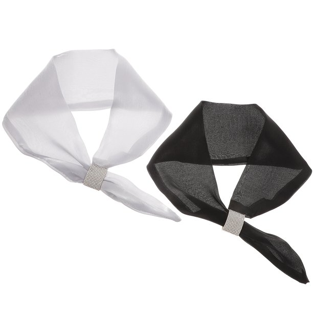 BRIGHTFUFU 2 piezas Bufanda de cuello Bufanda elegante Campo Seda Bufanda Accesorios de ropa para mujeres