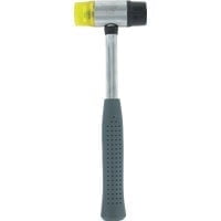 GreatNeck Steel Double Faced Plastic & Rubber Mallet, 8 oz