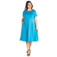 thumbnail image 4 of Plus Size Short Sleeve Fit N Flare Pocket Midi Dress, 4 of 6
