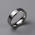 thumbnail image 1 of Matte Style 304 Stainless Steel Wide Band Finger Rings for Women Men Plain Band Rings Stainless Steel Color 6mm Inner Diameter: US Size 9 1/2(19.3mm), 1 of 2