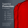 thumbnail image 2 of 45'' Breathable Red Cotton Poplin (Black Trim) Garment Bag - 1 Count - Basic LTD, 2 of 7