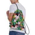 thumbnail image 3 of Drawstring Backpack - Tropical Cute Parrot Toucan Plant Splash Proof Small Drawstring Gym Bag for Women Men, Cinch Sports String Bag Backpack for Travel Swimming Beach, 3 of 8