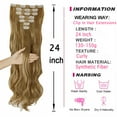 thumbnail image 2 of Women Fashion 7-piece Double-layer Full Head Hair Extension 16 Clips Thick Wig(Curly/Straight), 2 of 4