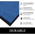 thumbnail image 4 of A1HC Indoor Outdoor Mat, Front and Back Entrance Welcome Mats, Front Patio Mats 36X60 Inches, Non-Slip Easy Clean Entrance Washable Large Size Doormats, Blue Criss Cross, 4 of 8