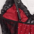 thumbnail image 5 of Warop Women's Nightgown, V-Neck with Polka Dots and Bow Decor, Sheer Chemise for Bedroom and Special Setting, 5 of 9