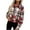Red flannel jacket for women, variant on yoeyez Women's Short Plaid Shirt Jacket Shacket Turn Down Button Fall Coat Cardigan Tartan Flannel Trench Outerwear Tops