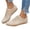 Beige, variant on Women's Wide Toe Box Barefoot Shoes | Fashion Suede Patchwork Design