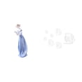 thumbnail image 1 of Figura de de dama con espejo acrílico nórdico moderno, calcomanías de pared de pez para una elegante decoración de estantes y fondo de TV., 1 of 8