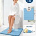 thumbnail image 3 of Buganda Memory Foam Bath Mats Soft Absorbent Bathroom Rugs 20" x 24", Blue, 3 of 8