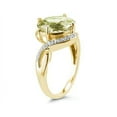thumbnail image 2 of SZUL Women's Oval Shaped  Peridot  and Diamond Curve Ring in 10K Yellow  Gold, 2 of 3