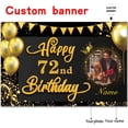 thumbnail image 2 of Banner de decoración de cumpleaños AUBAO Happy 72nd Birthday, 2 of 7