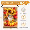 thumbnail image 2 of Thanksgiving Garden Flags Fall Pumpkin Printing Garden Flag Welcome Autmn Yard Flag for Outside Sunflower Mason Jar Pattern Double Side Floral House Flag Decor Standard Size 12×18 Inch, 2 of 6