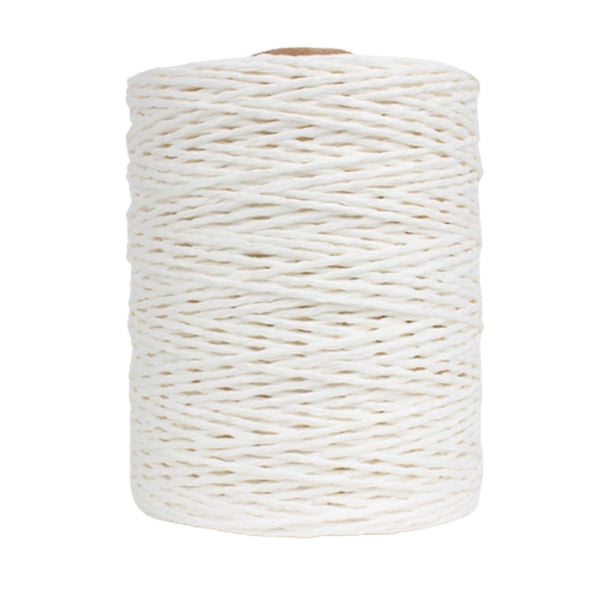 Scienceny Hilo de papel de rafia, envoltorio de regalo, caja artesanal DIY, tejido de ganchillo Vehículos, repuestos y accesorios Mis Blanco 300m