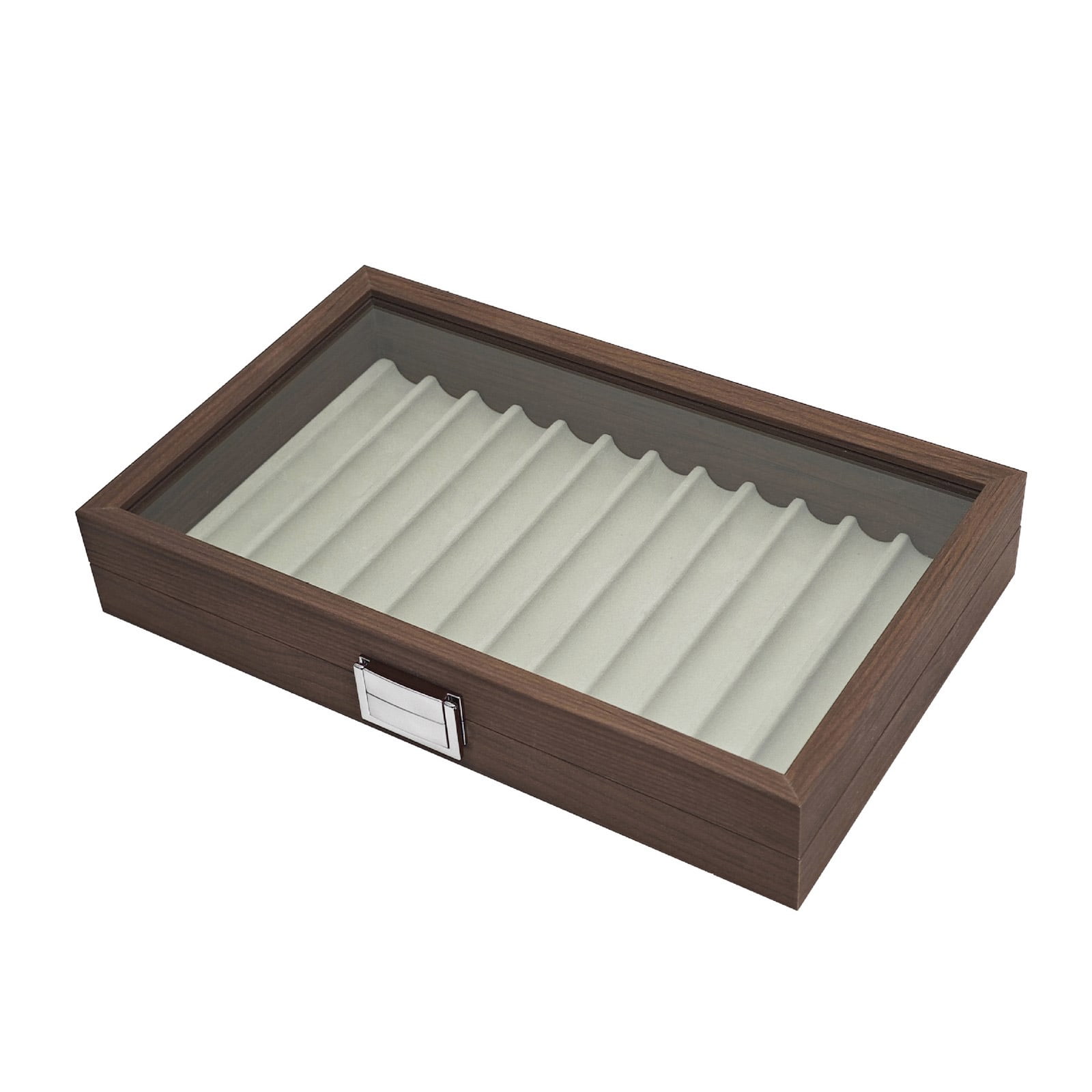 Wooden Fountain Pen Storage Box 12 Slot Fountain Pen Display Tray Pens Organiser Case for Home Office Desk Accessory