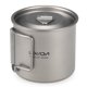 thumbnail image 3 of Taza de titanio ultraligera Lixada, portátil para exteriores, 2 uds, juego de tazas, 550 ml, 350 ml, Lixada Copa de titanio, 3 of 7
