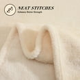 thumbnail image 3 of Howarmer Large Off-White Fleece Throw Blankets, Queen Size Soft Fuzzy Blanket for Women Men and s, All Season Lightweight Microfiber Fluffy Blanket, 90 x 90 inch, 3 of 6