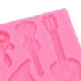 thumbnail image 2 of Moule en silicone en forme de guitare, pour décoration de gâteau, fondant au chocolat, pour la maison, la boulangerie et la cuisine, 2 of 4