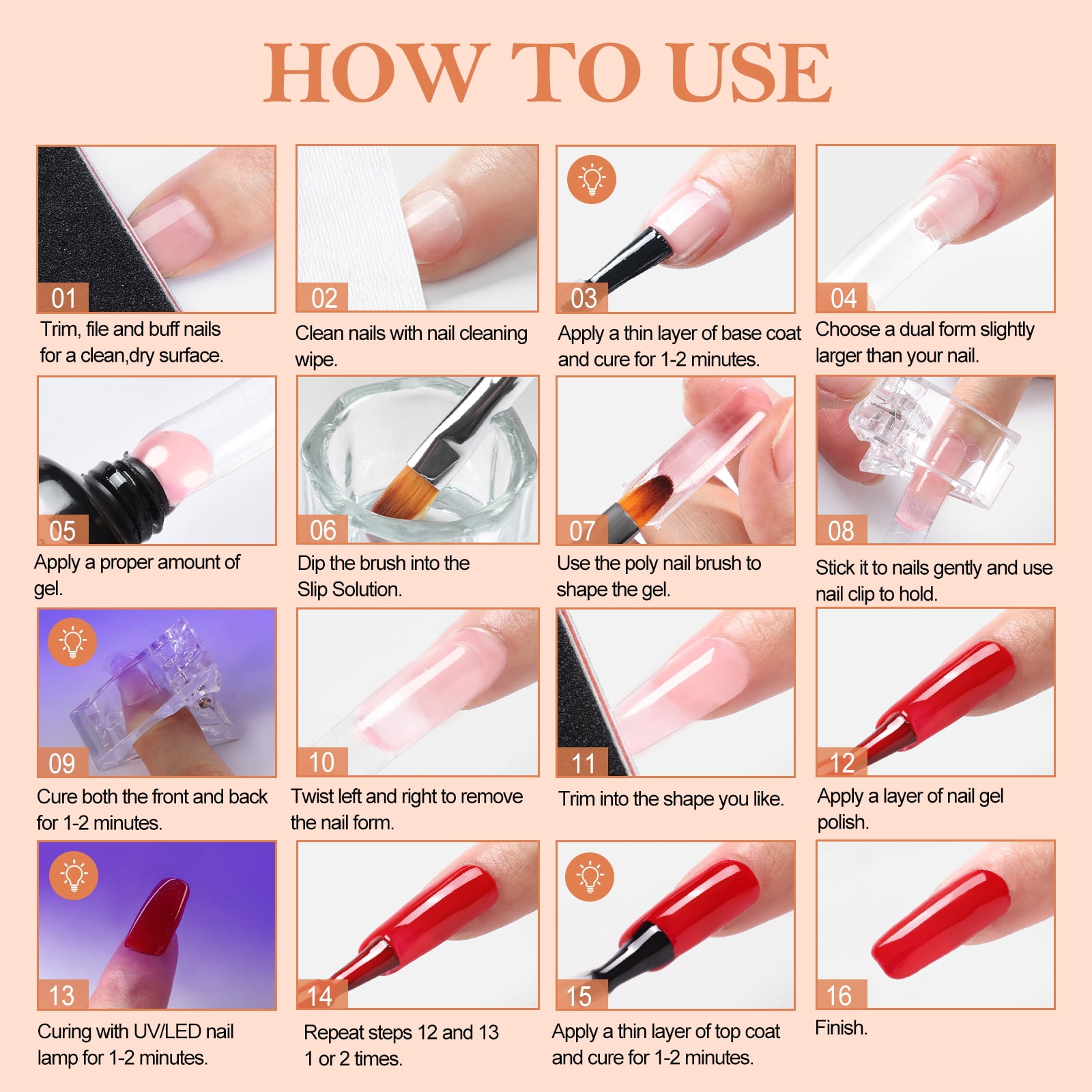 COSCELIA Gel Nail Polish Kit with U V Light Starter Kit and Drill 15PC Gel Nail Polish 3 Colors Poly Extension Gel Kit Top Base Coat Nail Art Rhinestone Gift DIY at Home