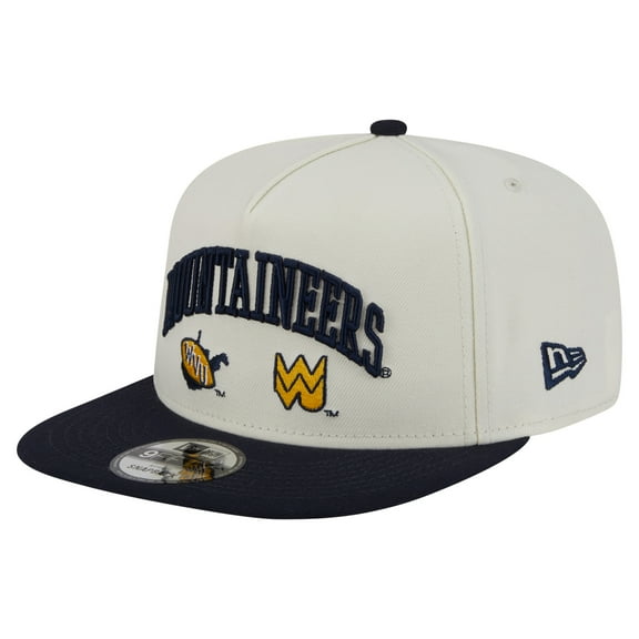 Men's New Era White West Virginia Mountaineers Collegiate 9FIFTY A-Frame Snapback Hat
