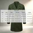 thumbnail image 3 of Maqroz Mens Long Double Breasted Trench Coat Notch Lapel Collar Winter Warm Overcoat Casual Business Formal Outerwear Heavyweight Classic Long Jacket, (Army Green,XL), 3 of 9