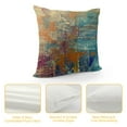 thumbnail image 4 of Nawypu Blue and Orange Decorative Throw Pillow Covers Teal Vintage Abstract Messy Rust Painting Pillow Cases Turquoise Pillow Shams for Sofa Couch Bed Living Room Outdoor Home Décor, 4 of 5