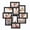 Black, variant on 9 Opening Wall Mount Collage Picture Frame with Letter L Decor, Multi Photo Gallery Frame Holds 4x6 Family Pet Photos for Bedroom Living Room Home Decor, Rustic Brown