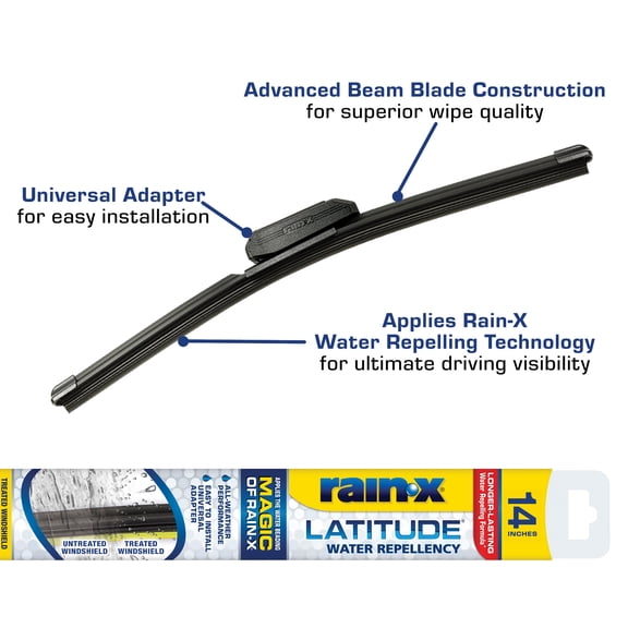 Rain-X Latitude Water Repellency 14" 2-in-1 Windshield Wiper Blade
