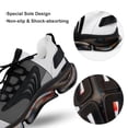 thumbnail image 7 of Abstract Squares Black Grey Printed Walking Shoes for Men Woman Lightweight Tennis Fashion Elastic Sports Shoes Cushion Basketball Shoes, 7 of 7