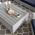 thumbnail image 5 of Lounge Sectional Sofa Chair Set, Rattan, Wicker, Light Grey Gray Blue Navy, Modern Contemporary Urban Design, Outdoor Patio Balcony Cafe Bistro Garden Furniture Hotel Hospitality, 5 of 10