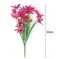 thumbnail image 6 of dianhelloya Simulation Plant UV Resistant No Fading Low Maintenance 5 Forked Spring Grass Artificial Flowers Garden Home Decorations Dark Pink 1pc, 6 of 8
