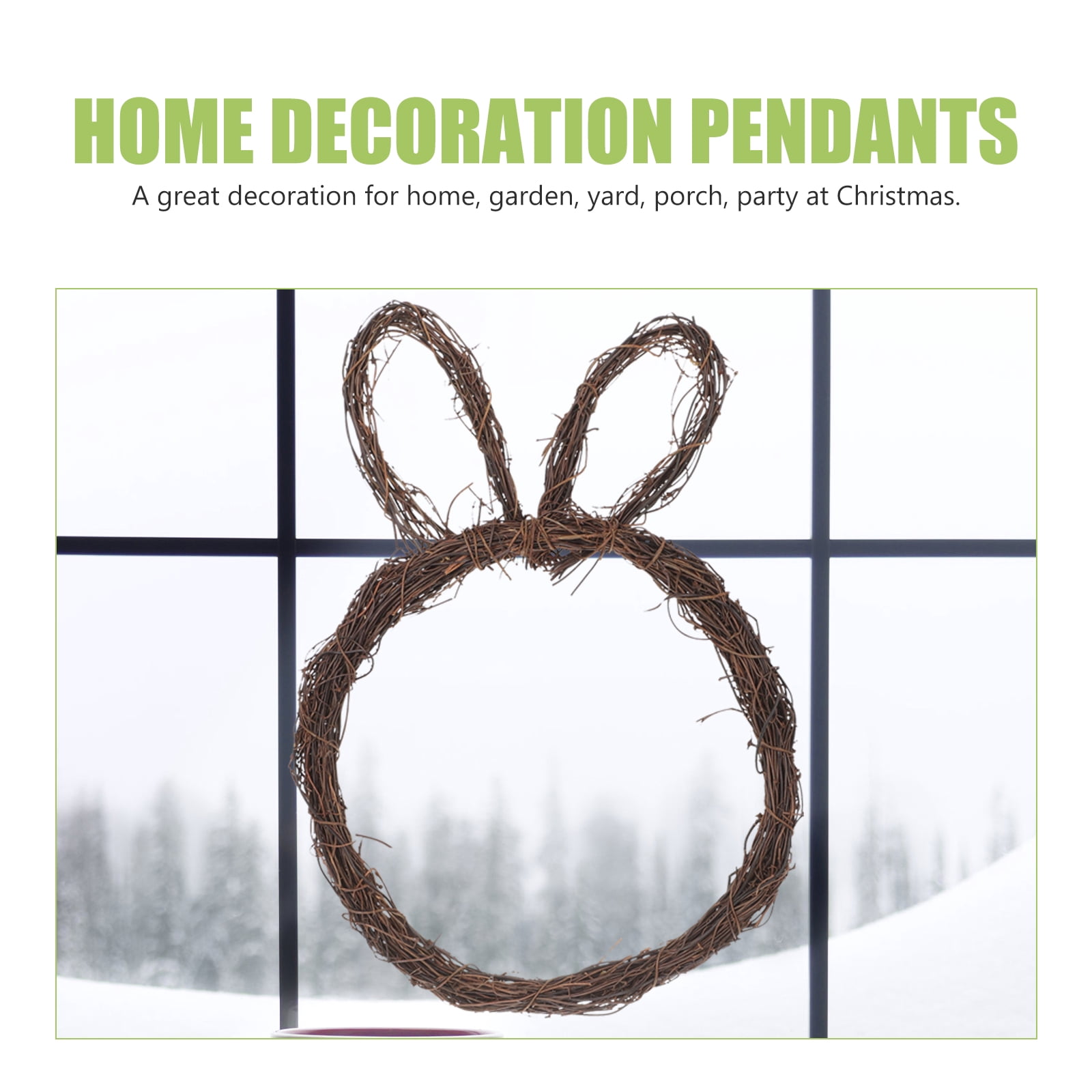 5 Count Garden Rabbit Statue Moss Bunny Decor Garland DIY Creative Decoration