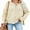 Beige, variant on Aleumdr Women's V Neck Ribbed Sweater Button Knit Henley Tops Casual Long Sleeve Pullover Blouses 12 14