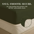thumbnail image 6 of Sacred Thread Rayon Derived from Bamboo Sheets Twin XL Size, 18'' Deep Pocket Cooling Sheets for Hot Sleepers, 4 PC Cooling Sheets (Twin XL Size) (Hunter Green), 6 of 9