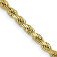 thumbnail image 4 of 14K Yellow Gold 2.75mm Diamond-Cut Rope with Lobster Clasp Chain Necklace Size 28, 4 of 4