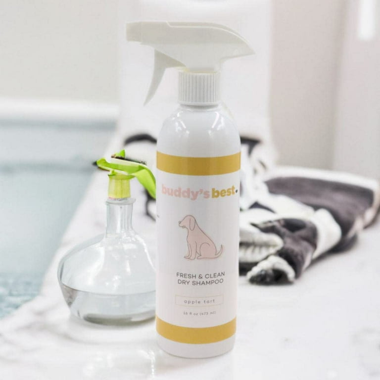 Buddy's Best Fresh Clean Dry Shampoo for Dogs, 16 fl oz Bottle
