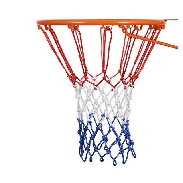 Red de baloncesto de repuesto resistente, calidad profesional en la cancha 2021, se adapta al borde estándar interior y exterior, antilátigo para todo tipo de clima, 12 bucles (roj