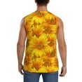 thumbnail image 4 of JUNZAN 3D Sunflowers Men's Sleeveless T Shirts,Sleeveless Muscle Shirts,Sizes S-3XL, 4 of 8