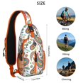 thumbnail image 2 of Vintage Print Sling Bag – Bohemian Floral Crossbody Backpack, Lightweight Travel Daypack with Adjustable Strap & Multi-Pocket Design, 2 of 5