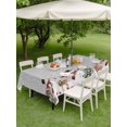 thumbnail image 3 of Outdoor Tablecloth with Umbrella Hole and Zipper, Grey Christmas Rectangle Table Cloth 52x70 Inch Waterproof Tablecloth, Snowman Snowflake Xmas Tree Ball Elk Picnic Table Cover for Patio Camping, 3 of 7