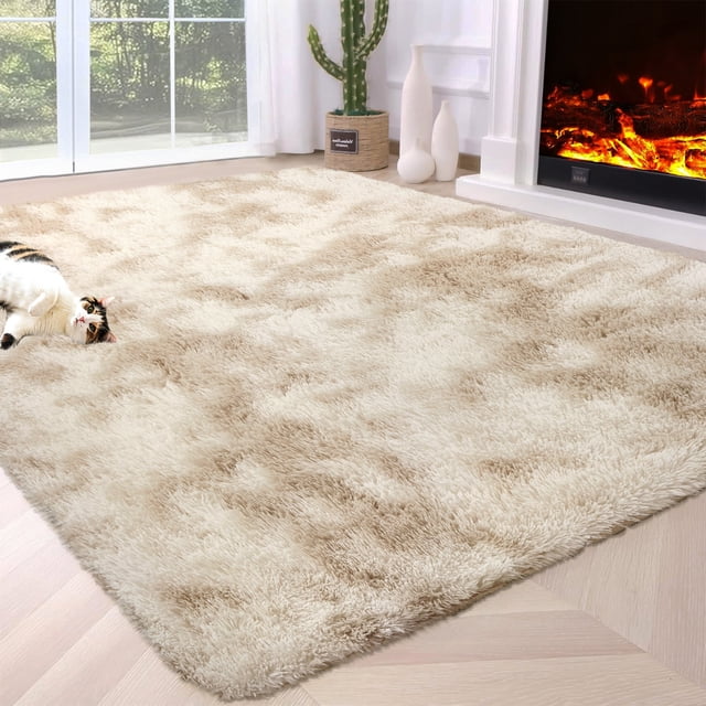 5x8 ft Shaggy Area Rugs for Bedroom Living Room Large Fluffy Floor Rugs with Non-Slip Backing, Soft Plush Carpet Rugs Home Décor