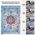 thumbnail image 6 of GLN Rugs Narli - Indoor, Machine Washable Area Rug 6'6"x9'6" Turkish Blue Home Carpet, 6 of 8