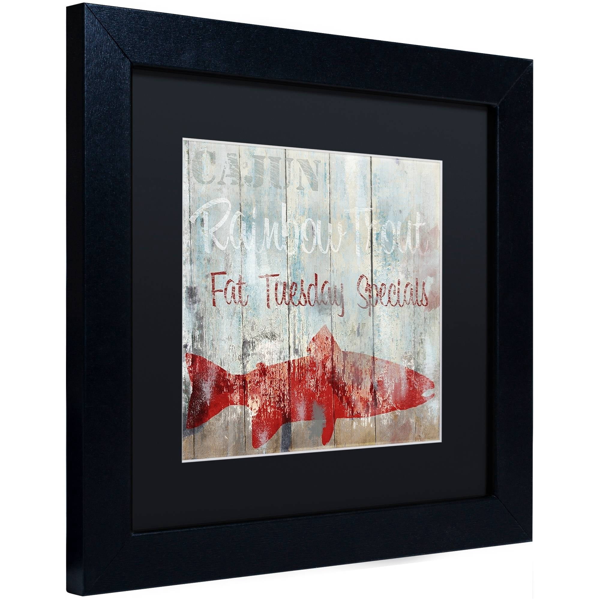 Trademark Fine Art "New Orleans Seafood III" Canvas Art by Color Bakery Black Matte, Black Frame