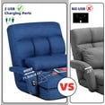 Comfy Floor Chair Bedroom 2 USB Charging Ports, 5Position Floor Couch