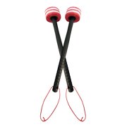 2Pcs Anti Slip Drum Mallets, Musical Instrument Accessories, Felt Head Mallets, Bass Percussion Mallets with Lanyard, for Pioneers trumpet Teams 32.5cm Red White